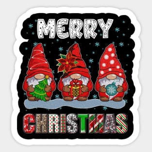 Merry Christmas Gnome Family Funny Xmas Tree Women Men Kids Sticker